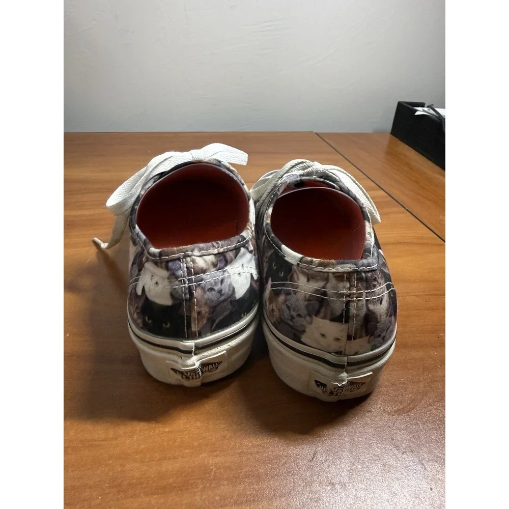VANS Authentic ASPCA Cats Kittens Print Lace Up Low Top Sneakers Women's Size 6